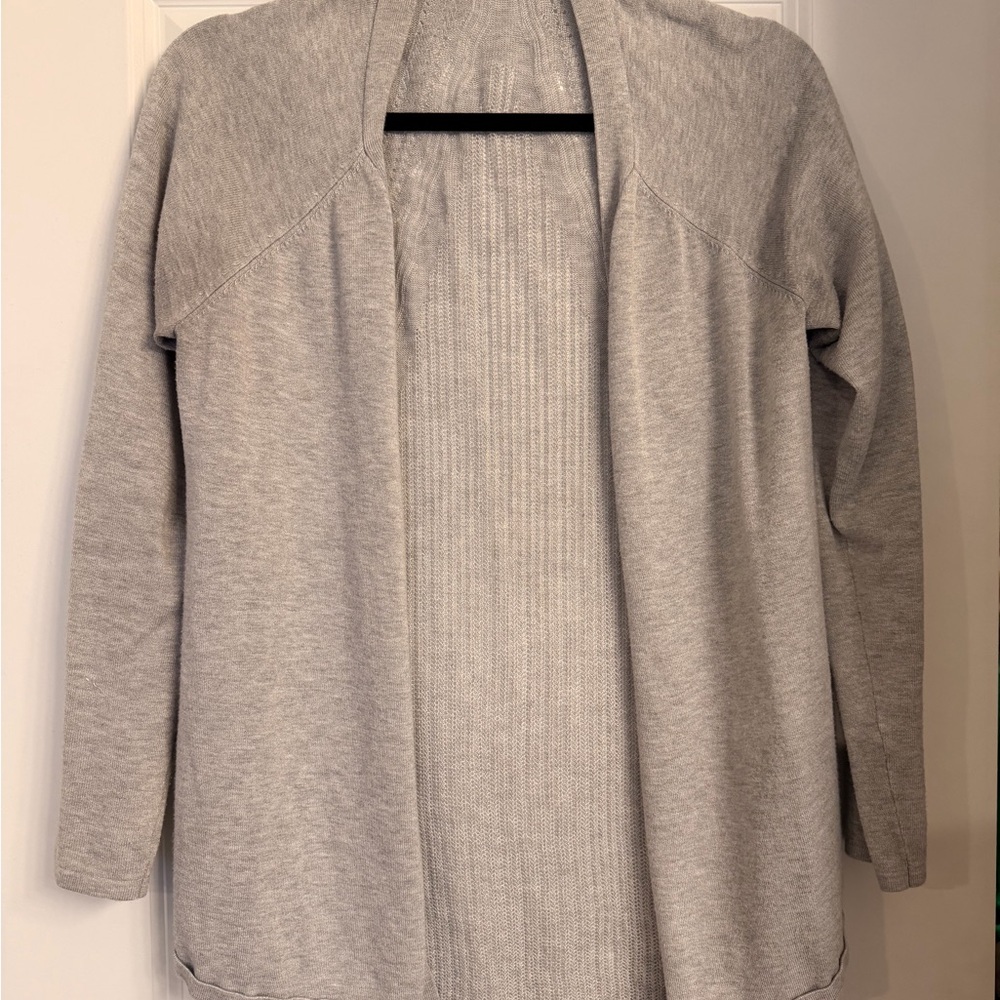 Maurices Light Gray Open Front Cardigan